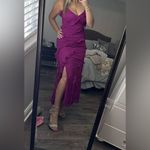 Amur Chara Ruffle Evening Gown in Purple‎ Sangria Womens Long Maxi Dress 6 Purple Photo 3