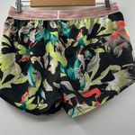 Avia  Shorts Women's Size Medium Gray Green Pink Floral Print Mid Rise Activewear Photo 1