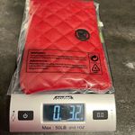 Badgley Mischka Vegan Leather Card Holder Wallet Wristlet Red Quilted Zips NWT Photo 6