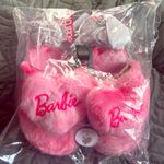 Barbie Limited Edition Fluffy Slippers NWT Size Small 5/6 Pink Photo 3