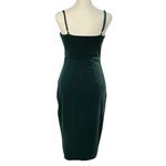 EXPRESS Velvet Spaghetti Strap Slip Bodycon Stretchy Mini Dress w/ Slit Size XS Photo 2