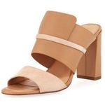 Halston Heritage Zarla Heeled Sandal Combo Slide Mule in Paloma Leather Size 10 Photo 0