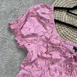 Torrid Challis Puff Short Sleeve Crop Top Babydoll Cottagecore in Ditsy Rose 3X Photo 4