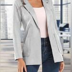 FAVLUX Light gray faux suede blazer jacket size small NWT Photo 0