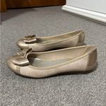 Anne Klein  Sport Metallic Gold Flats with Bows Photo 3