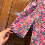 Laura Ashley Vintage 80s  Floral Button Front Cottagecore Cotton Dress Size 12 Photo 2