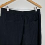 Ann Taylor Factory Black Pull On Dressy Joggers Pants Capri 24” inseam Large Photo 4