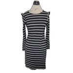 Old Navy  Womens Dress Sz Small Striped Ruffle Preppy Punk Gothic Emo Skater Photo 1