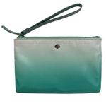 Kate Spade New York Jae Degrade Medium Double Zip Nylon Wristlet Fiji Green $139 Photo 0