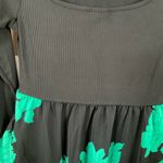 Maxi dress with side ruffle Green Size M Photo 2