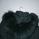 ZeroXposur  M Down n Feathers Fur Trimmed Hoodie Winter Zip Snap Jacket Black Photo 10