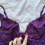 Vtg 90s Babydoll Dress Nightgown Chemise Purple Womens Medium Lingerie Sexy Y2K Photo 3