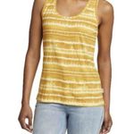 Eddie Bauer TANK Top Topaz Tie Dye Scoop Neck 100% Cotton SIZE LARGE. NWT JB Photo 0