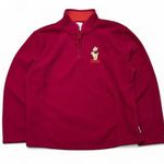 Disney 90s Women's Pink and Orange Pooh Fleece Jacket Photo 0