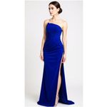 Jovani  Asymmetric Strapless Neck Gown 26166, Royal Blue, 4 (US) Photo 2