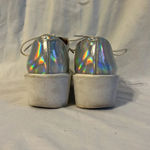 Prada  Holographic Iridescent Platform Lace Up Logo Sole Shoe  37/7 Photo 6
