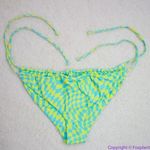 NEW It’s Now Cool x free people‎ checkered wave bikini bottom, L Green Size L Photo 3