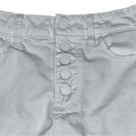 Paige White Distressed Denim Button Fly Aideen Mini Skirt size 25 Photo 4