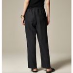 J.Crew Petite New Soleil Pant Linen Black Pull On Elastic Waist Relaxed XSP NWT Photo 2