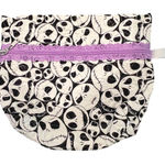 Jack Skellington Nightmare Before Christmas Quilted Makeup Bag Pouch Case Tote Black Photo 0