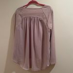Vera Wang Women's Long Sleeve Textured Top - Pink Champagne High Low Photo 2