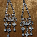 CZ Chandelier Earrings Silver Photo 0