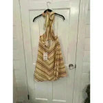 ZARA  Striped‎ Linen Blend Halter Dress size L NWT Photo 3