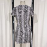 Blue Blush  Women's Snake Print Short Sleeve Tie Waist T-shirt Dress Size M Photo 5