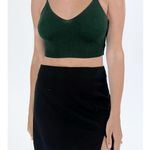 SheIn Women's Forest Green Ribbed Knit Cropped Tank Top Size Small Photo 0