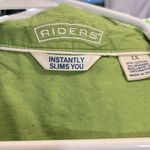 Riders By Lee LEE RIDERS Short Sleeve Button Up Shirt Green-2X Photo 2