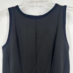 Ann Taylor Black Pleated Laser Cut Scuba Dress Sleeveless Eyelet Stretch Size 2 Photo 2