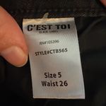 c'est toi C’EST TOI Black Label distressed black high rise flare leg jeans Photo 4