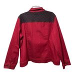 Diane Gilman DG2  Women's Denim Jacket Faux Studded Pockets Biker Patriotic 1X Photo 2