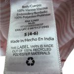 Time & Tru Embroidered Heard Red & White Stripped Button Down Sleeveless Top 100% Viscose Photo 9