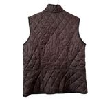 Eddie Bauer Women Medium Goose Down Quilted Brown Vest Buttons Pockets Sleeveles Photo 1