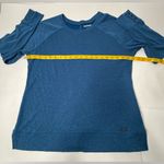 OGIO Long Sleeve Shirt Women’s Size Large Blue Polyester Wool Blend Thin Soft Photo 3