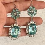 Blue rhinestone blue drop Earrings Photo 1