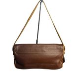 I Santi medium brown leather shoulder bag made in Italy Photo 1