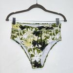 Green Tropical Print Bikini with High Waist Bottoms NWOT Size Medium Photo 1