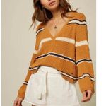 O'Neill Shores Sweater in Spuce Yellow pullover chucky Knit sweater Size Medium Photo 0