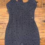 SKIMS  Outdoor Rhinestone Mid Thigh Romper One Piece Small Black/Dark Gray NWOT Photo 0