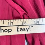 Current Air Current Air Blouse Womens Small Red Satin Wrap Cocktail Romantic Date Night Photo 9