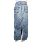 American Eagle  Y2K Denim Maxi Skirt Size 0  Light Wash Cotton Indie Minimalist Photo 4