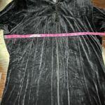 Cabernet full length navy blue Velour front zip lounge coat sz Large Photo 2