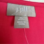 J. Jill Gala Rayon Maxi Sleeveless Shirt Dress w/ Tie at Waist Red/Pink size XLP Red Photo 3