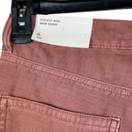 American Eagle  SZ 6 Highest Rise Mom Jean Shorts Distressed Frayed Zip-Fly Pink Photo 5