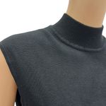 Jones Wear  Black Acrylic Sleeveless Mock Neck Lightweight Knit Sweater Top Sz XL Photo 3