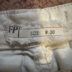 Free People  Jeans Womens 30 White Ankle Crop Raw Hem Button Fly Minor Pulls Photo 6