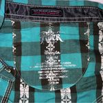 Wrangler Rock 47  Cowgirl Western Snap Front Shirt Size M Rodeo Embroidered Blue Photo 3