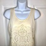 JCrew Factory Eyelet Lace Off White Cotton Tank Top Cream XS White Photo 1